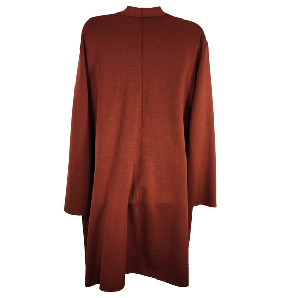 Carolina Belle Montreal Jacket Oversize Rusty Brown Open Front Long Cardigan XL - Picture 2 of 11